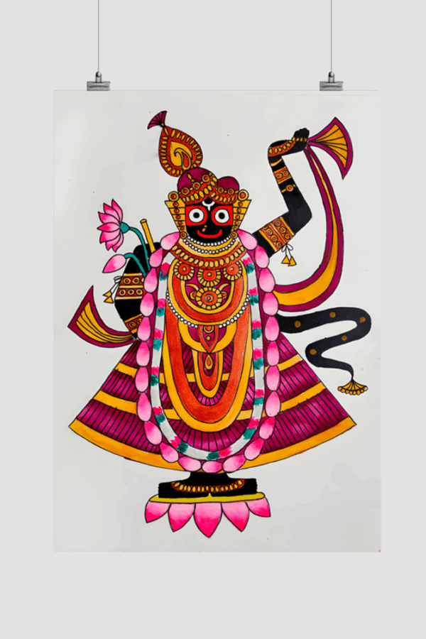 Jagannath Srinathji Style - Original Print Poster - A3