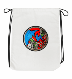 Madhubani Art Drawstring Bag