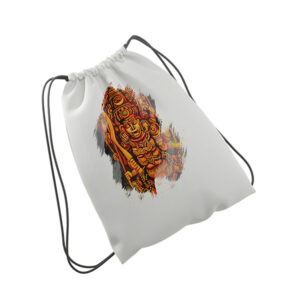 Kerala Goddess Kali Drawstring Bag White