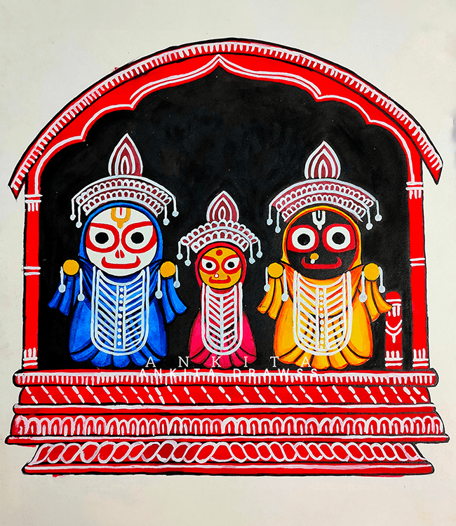 Jagannath Trio Pattachitra